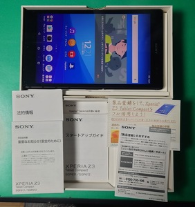 SONY　Xperia Z3 Tablet Compact Wi-Fiモデル 16GB SGP611JP ブラック Android アンドロイド 本体　箱・説明書　ジャンク