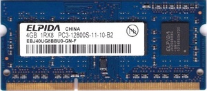 【ELPIDA純正】4GB DDR3-12800 ノートPC用 メモリ SO-DIMM 1.5v 1R*8 型番：EBJ40UG8BBU0-GN-F