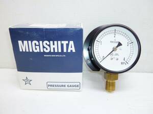 NN4551e 未使用 MIGISITA/右下精器 プレッシャーゲージ BVT3/8×75×4MPa 圧力計