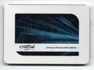 SATA ☆ crucial　MX500 2.5 SSD　500GB ★ MODEL：CT500MX500SSD1 ★ 投入回数：118回・使用時間：45時間・健康状態：正常 ☆