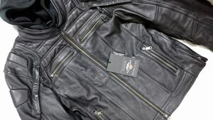 Harley Davidson (新古品)メンズ・オーロラ II・ウィリーG スカル・3-in-1・レザージャケット (98003-21VM) サイズ：M