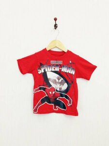 ap7837 ○送料無料 新品 MARVEL マーベル SPIDER-MAN スパイダーマン ベビー Tシャツ サイズ2T 84~89cm相当 レッド Tシャツ 綿100%