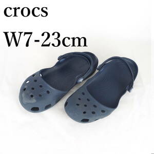 LK9879*crocs*クロックス*レディースサンダル*W7-23cm*ネイビー