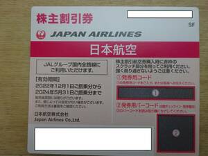 【番号通知のみ】JAL 日本航空株主優待券1枚(2024年５月31日迄)