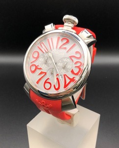 [A]時計(サ60)★[[WH-11354]]★GaGaMILANO(ガガミラノ)★MANUALE48 クロノグラフ★