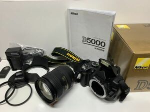 『作動確認済！』Nikon ボディ レンズ セット D5000 AF-S DX Nikkor 18-200mm F3.5-5.6G ED VR 箱 説明書 フィルター 美品 ニコン『１円』