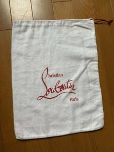 正規 Christian Louboutin クリスチャン ルブタン 付属品 シューズバッグ 保存袋 白