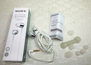 ★即決!【未使用品】送料140円 ソニー SONY カナル型 イヤホン MDR-EX155 ホワイト ★