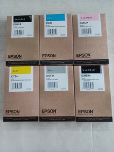 EPSON インクカートリッジ 6本セットPX-6000 PX-7000 PX-9000 使用期限切れ 現状品 長期保管 ICMB24 ICGY24 ICLM24 ICY24 ICC24 ICBK24