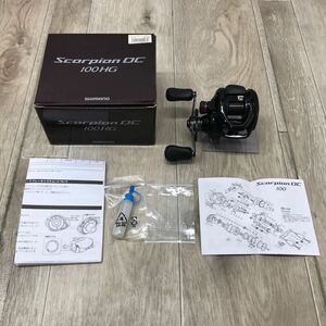 189 D 1円〜 釣り SHIMANO 17 スコーピオン DC 100HG 右 Scorpion ベイト リール シマノ 中古