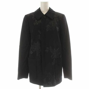 トリココムデギャルソン tricot COMME des GARCONS ジャケット ウール 総柄 紺 ネイビー /YI15 レディース