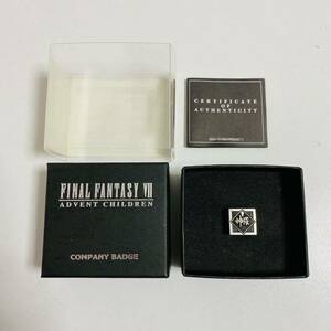 【美品】FINAL FANTSY Ⅶ アドベントチルドレン 神羅社章 ピンバッジ ファイナルファンタジー FF7 希少 レア