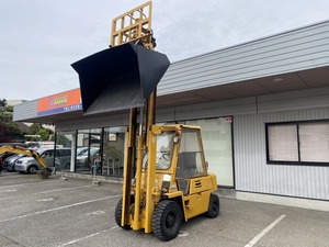 ★富山発　KOMATSU　コマツ　フォークリフト　FG20　FG20-7　動作確認済み　ヒンジ　バケット　キャビン　ガソリン　直接引取のみ　売切