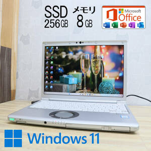 ★中古PC 高性能8世代4コアi5！SSD256GB メモリ8GB★CF-SV7 Core i5-8350U Webカメラ Win11 MS Office2019 Home&Business★P71521