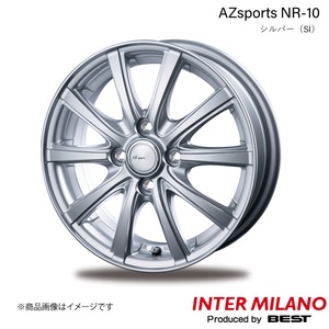 INTER MILANO/インターミラノ AZsports NR-10 アクア 10系 純正タイヤ:185/60R15 ホイール 1本【15×5.5J 4-100 INSET 43 シルバー】