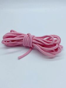 手染め 綿の組みひも ピンク3.5m【検索】巾着紐 きんちゃくひも 巾着ひも 飾り紐 組み紐 組紐 ハンドメイド 手作り 手づくり 紐