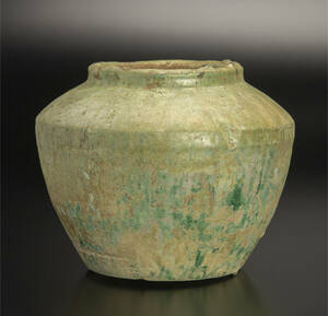 漢 緑釉罐 中国 古美術