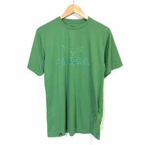 H8084dE SALEWA サレワ Tシャツ 半袖Tシャツ グリーン サイズM メンズ アウトドア DRYTON ドライトン ポリエステル100%