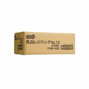 【新品】TANOSEE 乳白レジ袋 12号 ヨコ190×タテ370×マチ幅100mm 1セット(2000枚：100枚×20パック)