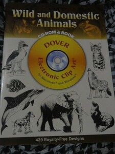 Dover素材CDブック　Wild Domstick Animals 野生の動物