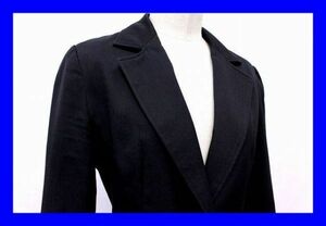 ●美品 イマージュ image ジャケット ブレザー 上着 フォーマル 長袖 黒 ブラック ９ レディース 服F4126