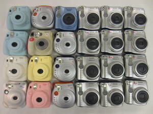 (4795K)ジャンクチェキFUJIFILM富士フイルムinstax mini 7 8 8+ 10 20 30 TAKARA PocKePi まとめて大量セット24点 動作未確認 同梱不可