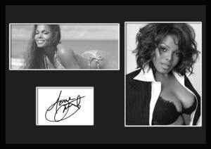 10種類!Janet Jackson/ジャネット・ジャクソン/サインプリント&証明書付きフレーム/BW/モノクロ/ディスプレイ (9-3W)