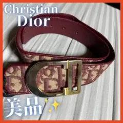 美品✨ Christian Dior ディオール ベルト レザー レディース 赤