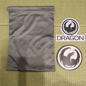 新品未使用　Dragon　ドラゴン　ゴーグルバック　ケース　マイクロバッグ　ステッカー　d1 dx3 pxv 　23-24