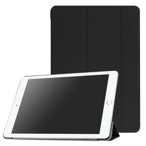 iPad ケース iPad5 / iPad6 / iPad Air1 / iPad Air2 兼用 三つ折スマートカバー PUレザー アイパッド カバー スタンド機能 ブラック