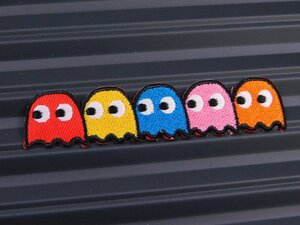 送料\84【Packman Monster・パックマン モンスター】※《アイロン刺繍ワッペン》　アメリカン雑貨　刺繍ワッペン　アイロンワッペン