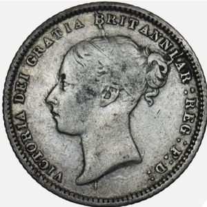 イギリス 英国 1872年 6ペンス銀貨 ビクトリア