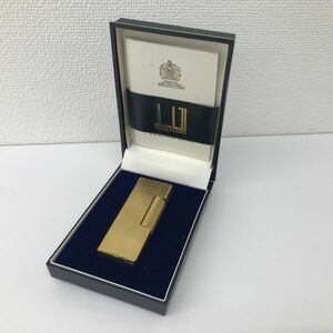 F160-O18-3371◎ dunhill ダンヒル ローラー式ガスライター ゴールドカラー 24163 喫煙具 ※火花あり 箱付き