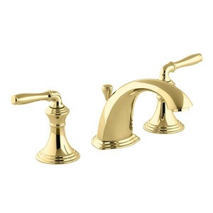 洗面用水栓 蛇口 2ハンドル 真鍮 おしゃれ スタイリッシュ 光沢 ゴールド 金色 KOHLER コーラー アメリカ 水回り メーカー 高級 ブランド