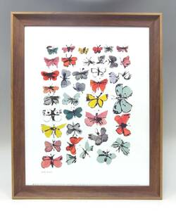 新品☆額付アートポスター★絵画☆andy warhol★アンディ・ウォーホル☆アメリカンポップアート◎蝶々☆Butterflies☆104