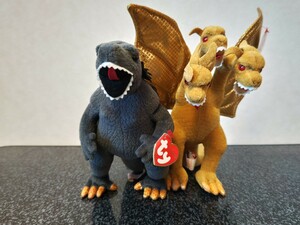 劇レア　BEANIE BABIES ビーニーベイビーズ　日本限定　ゴジラ　キングギドラ　GODZILLA　 タグ付き　2001年製　ty classic