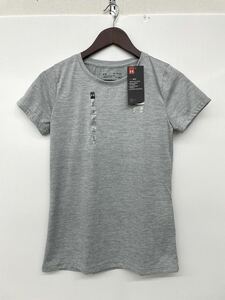 新品■UNDER ARMOUR アンダーアーマー レディース heatgear 半袖シャツ XS トップス スポーツウェア グレー