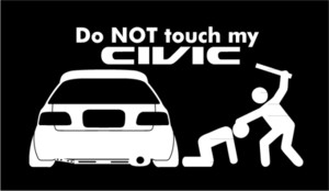 即決！Do NOT touch my CIVIC　EG6 ステッカー☆usdmjdm