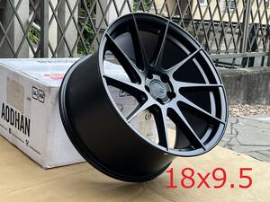 新品！Aodhan AH09 18x9.5+35 18インチ 5穴 PCD100 Matte Black 左右対称 ミラーリング フローフォーミング製法