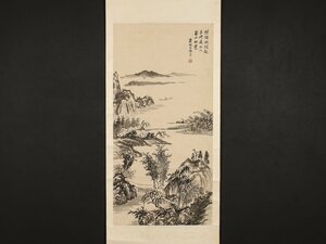 【模写】【伝来】sh9100〈石涛〉山水図 清代 元済 中国画