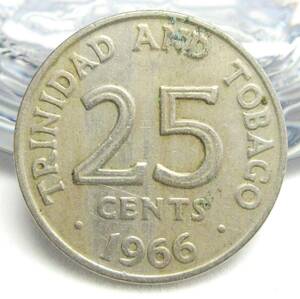 トニダードトバゴ 25セント 1966年 20.00mm 3.58g
