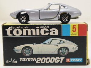 【1円スタート】美品 TOMICA トミカ 黒箱 5 日本製 トヨタ 2000GT ミニカー 4-A039/1/60P