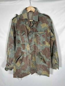 イタリア軍　イタリア海軍　サンマルコカモフラージュ　フィールドジャケット　退色あり　中古品　ボタン欠損あり　実物　中古品