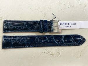 18mm 難あり MORELLATO Dark Blue カイマンワニ AMADEUS