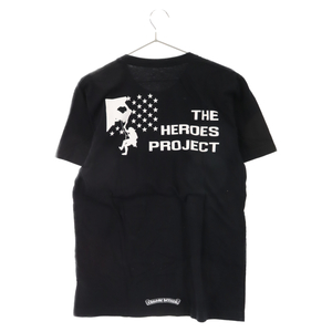 CHROME HEARTS クロムハーツ THE HEROES PROJECT バックロゴ プリント半袖Tシャツ ブラック