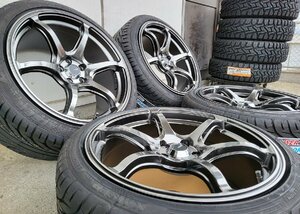 新品タイヤホイール4本セット!! KENDA KR20 F 225/40R18 R 235/40R18 トヨタ 86 スバル BRZ 18インチ Acht-6 アハト6