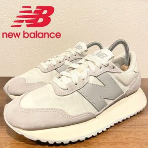 New Balance WS237JB1 ニューバランス ホワイト グレー レディース ローカットスニーカー 24cm 