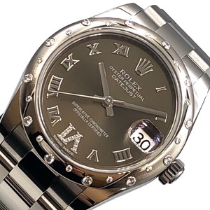 ロレックス ROLEX デイトジャスト31 178344 ブラウン SS/WG 腕時計 レディース 中古