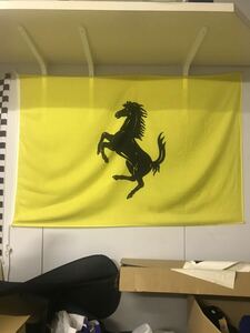 FERRARI/フェラーリ/大型跳ね馬イエローフラッグ/BIG SIZE/飾っていただけの美品！/約98cmx約150cm