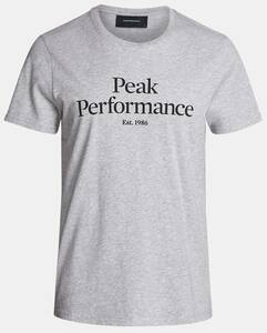 Peak Performance / Original Logo Tee / Grey Melange / L 【auction by polvere_di_neve】ピークパフォーマンス norrona patagonia
